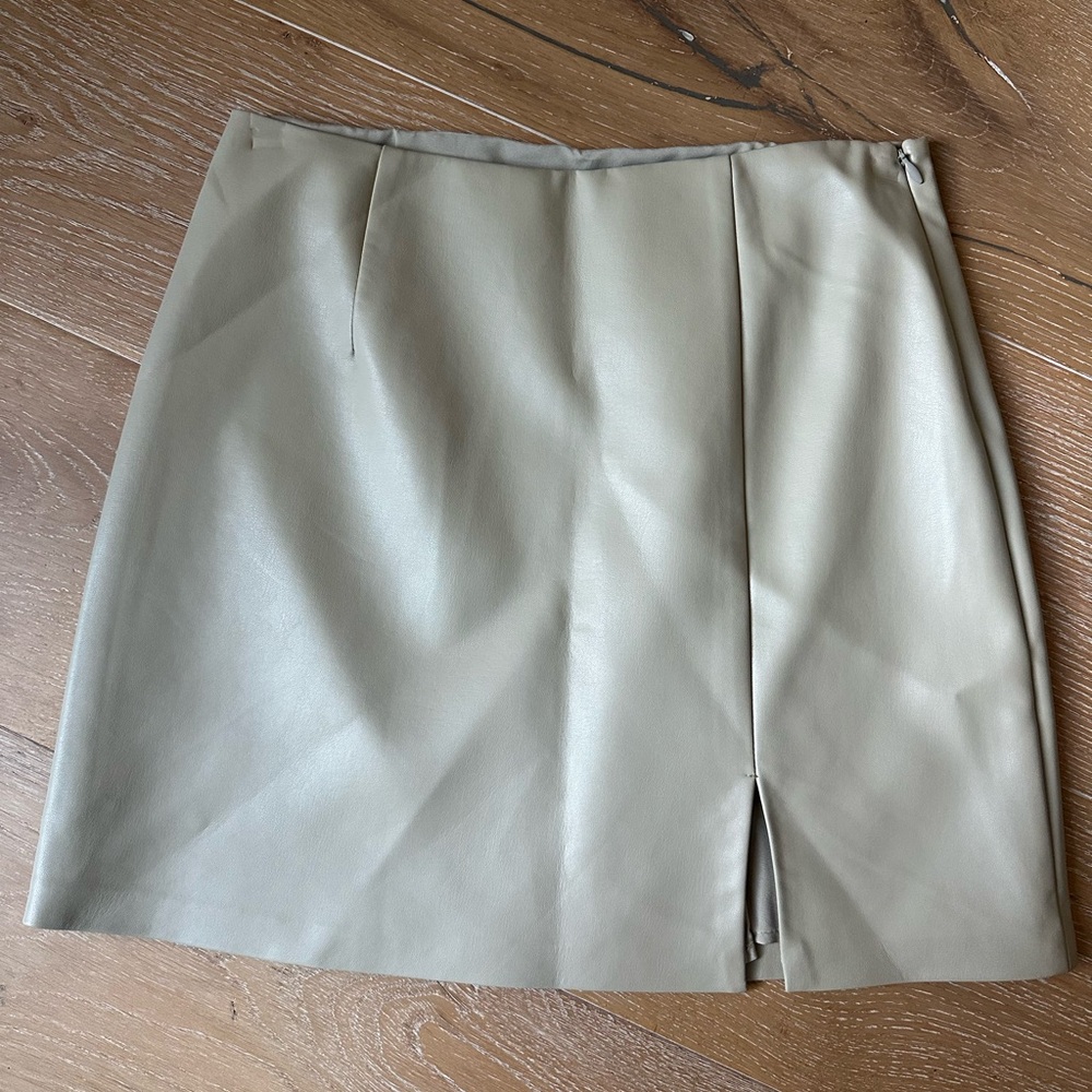 Faux Leather Mini Skirt